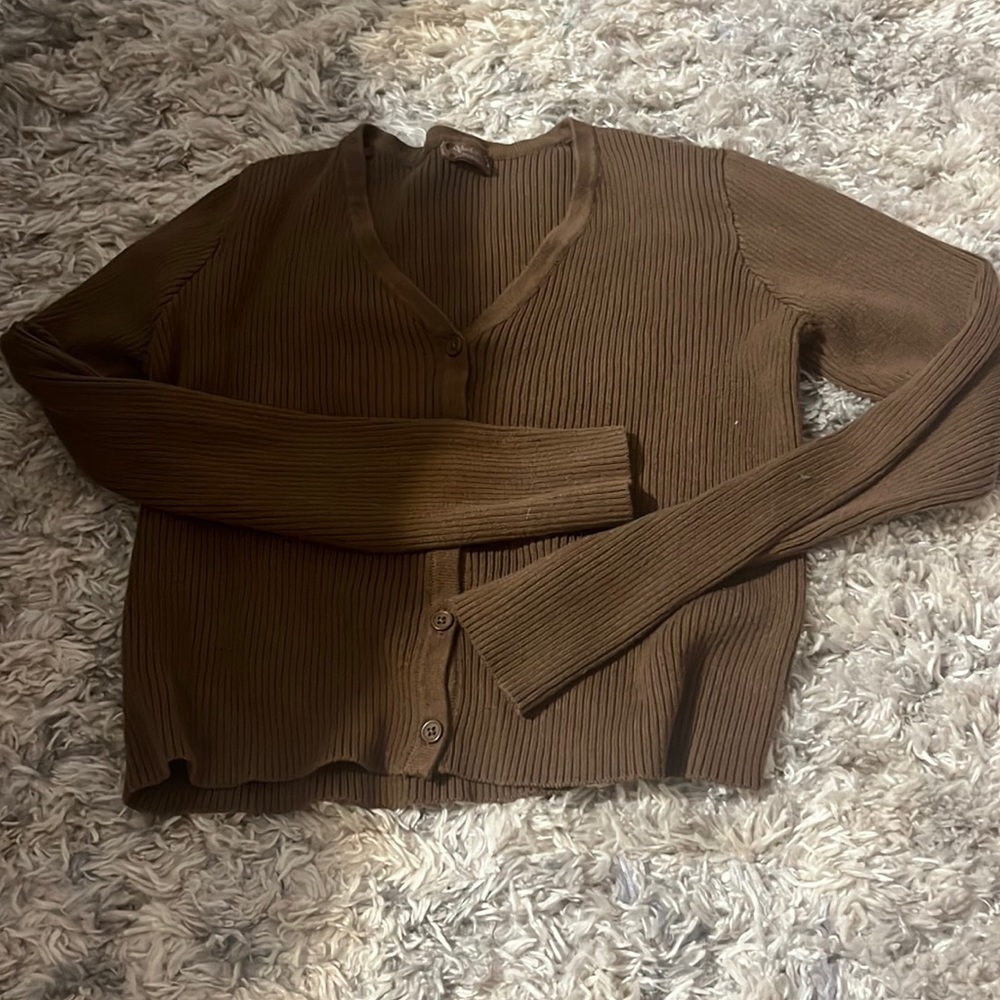 Brandy Melville Button Up Cardigan Sweater cropped